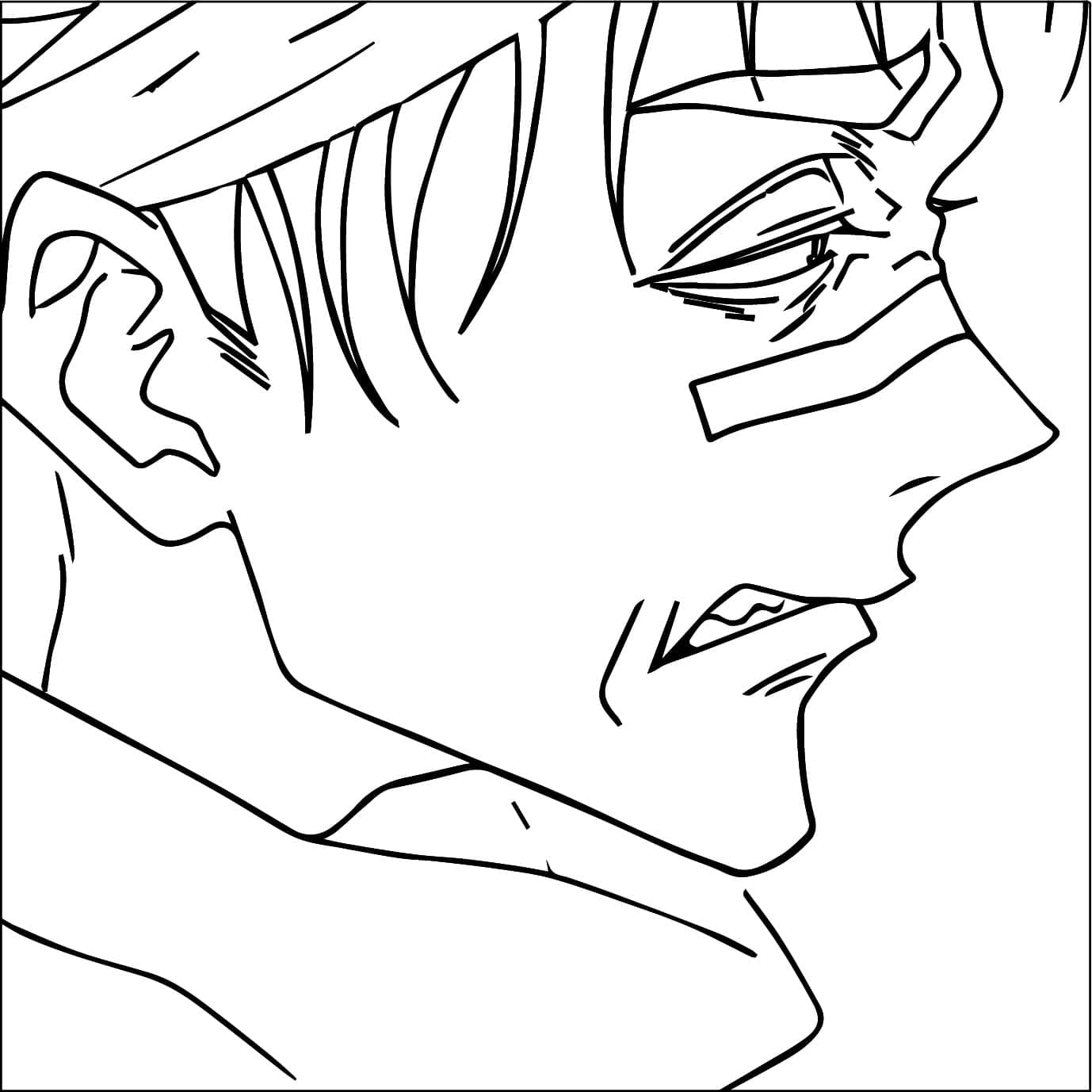 Coloriage Choso en colère