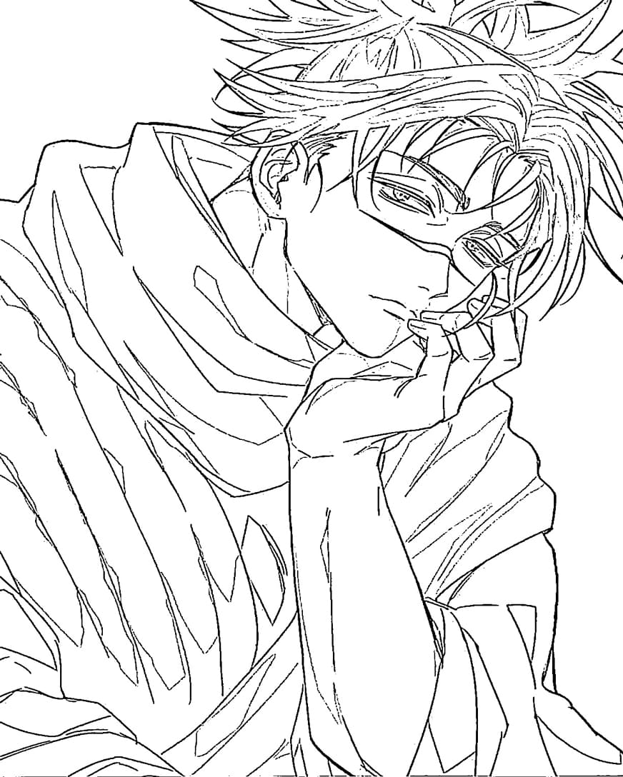 Coloriage Choso est cool