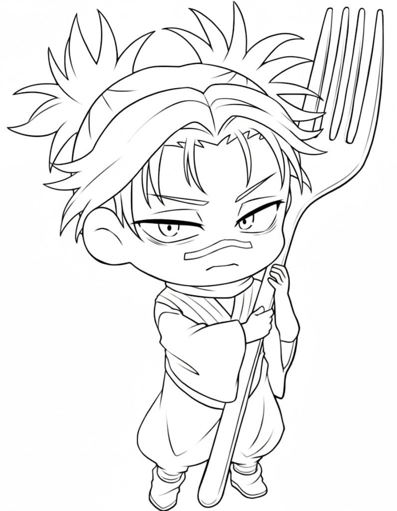 Coloriage Choso mignon chibi