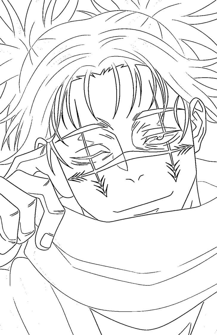 Coloriage Choso sourire