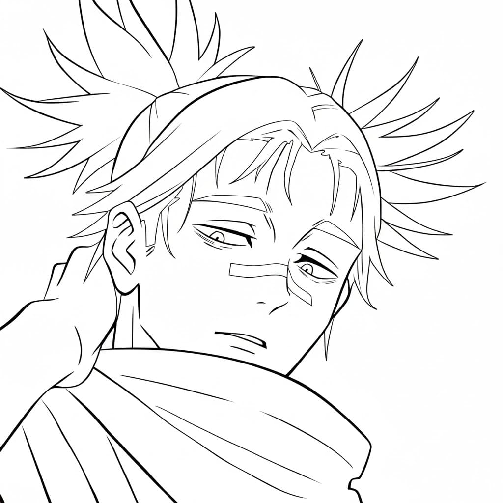 Coloriage Choso timide