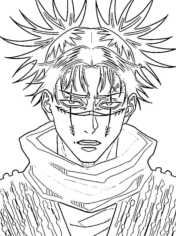 Coloriage Choso très en colère