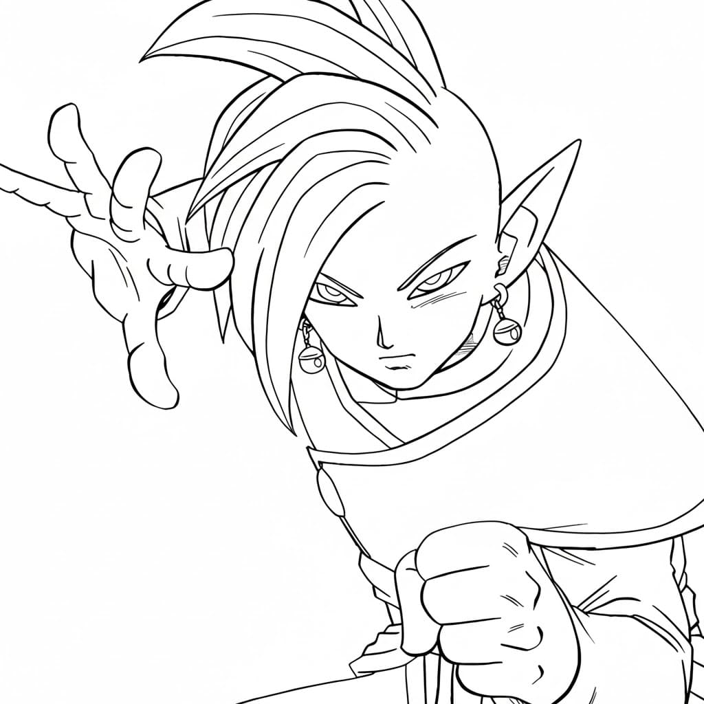 Coloriage Combat de Zamasu
