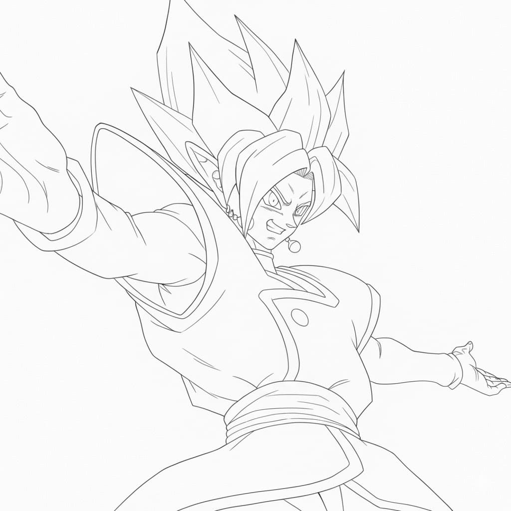 Coloriage Estampe Zamasu