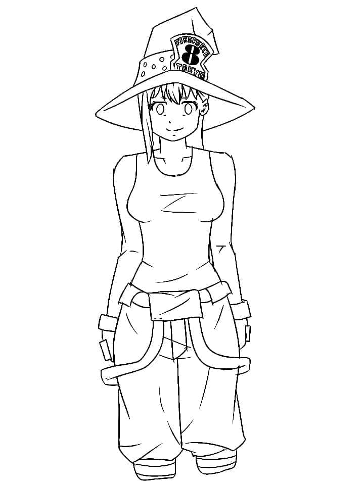 Coloriage Fire Force Maki Oze gratuite