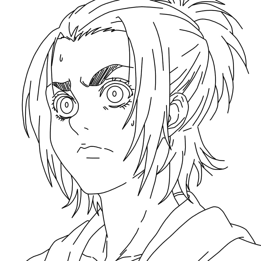 Coloriage Gaby Braun dans Anime Attack on Titan