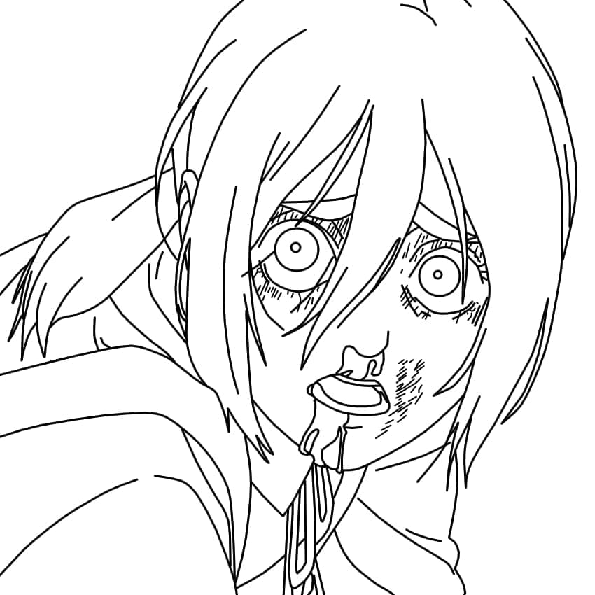 Coloriage Gaby Braun dans Attack on Titan