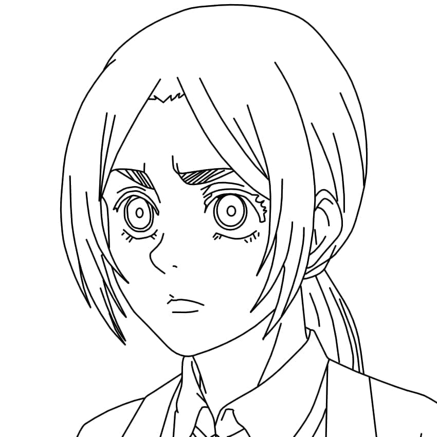 Coloriage Gaby Braun de Attack on Titan