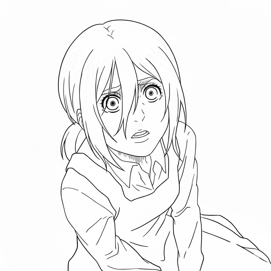 Coloriage Gaby Braun désespérée