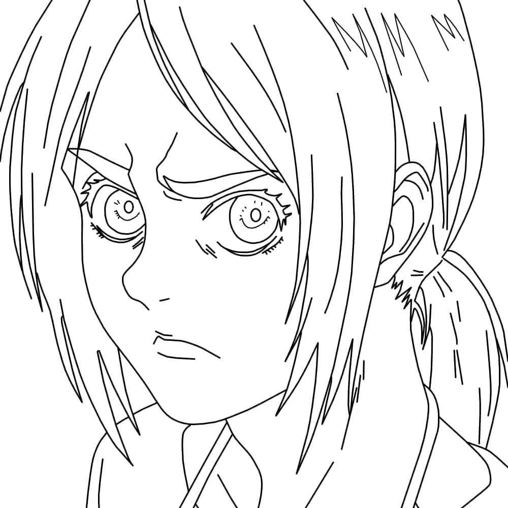 Coloriage Gaby Braun en colère