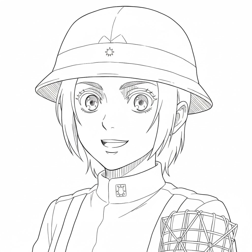 Coloriage Gaby Braun est jolie