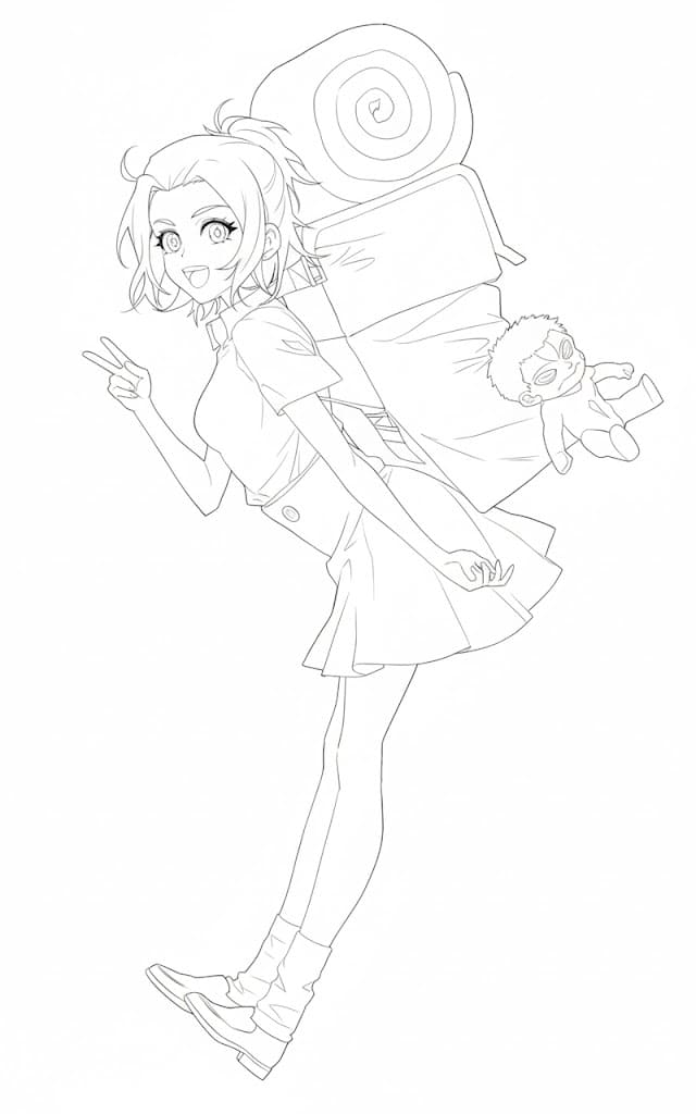 Coloriage Gaby Braun mignonne