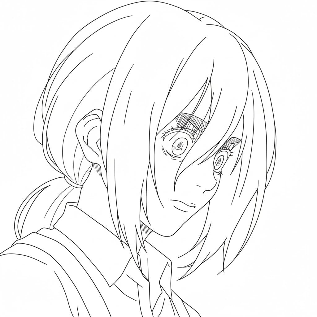 Coloriage Gaby Braun réfléchit