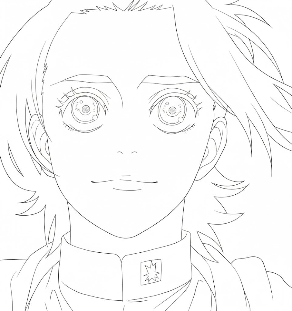 Coloriage Gaby Braun souriant