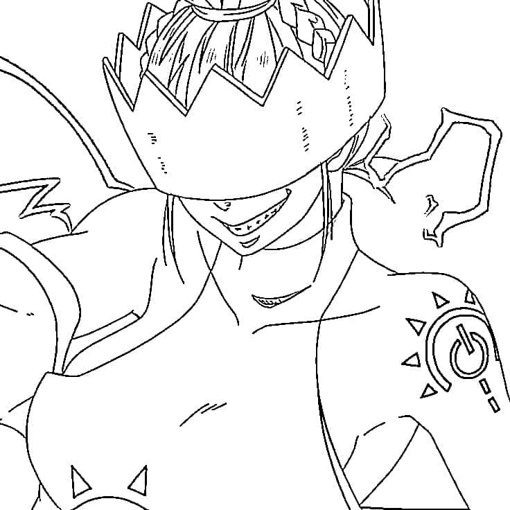 Coloriage Géniale Haumea Fire Force