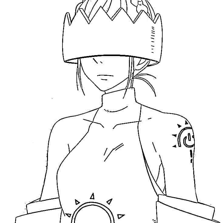 Coloriage Haumea dans Anime Fire Force