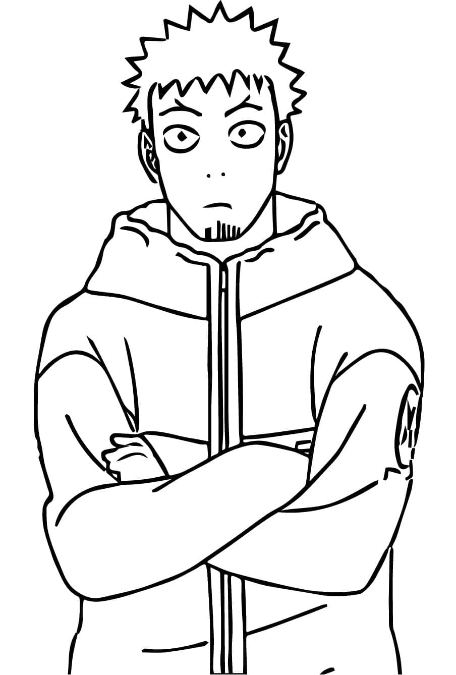 Coloriage Kafka Hibino de Anime Kaiju No 8