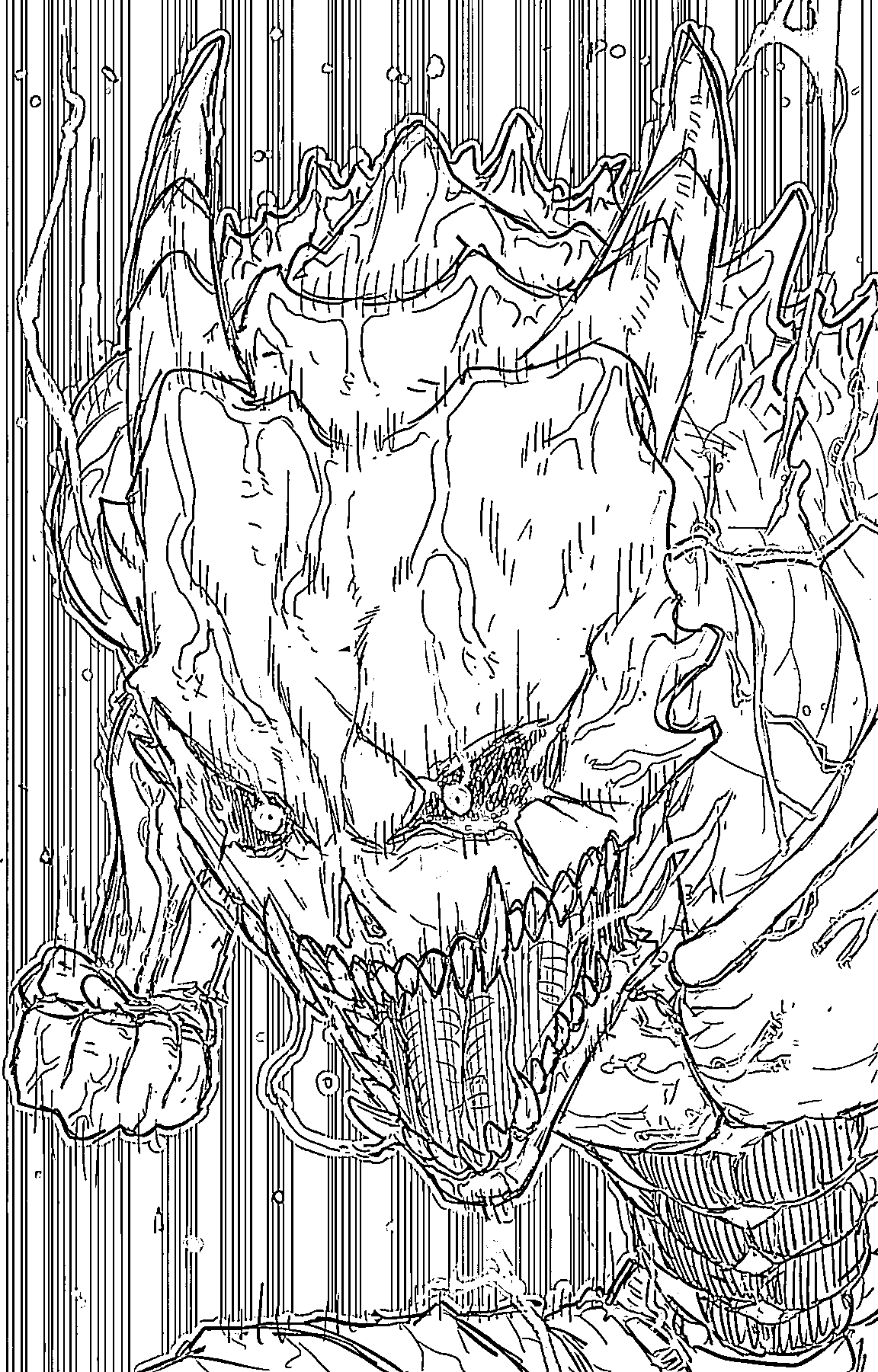 Coloriage Kaiju No 8 Attaque