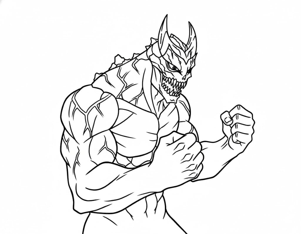 Coloriage Kaiju No 8 incroyable