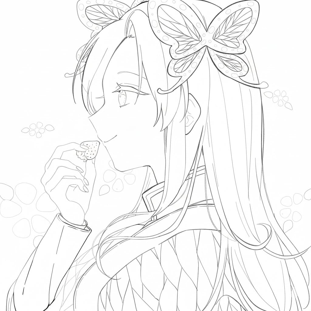 Coloriage Kanae Kocho adorable