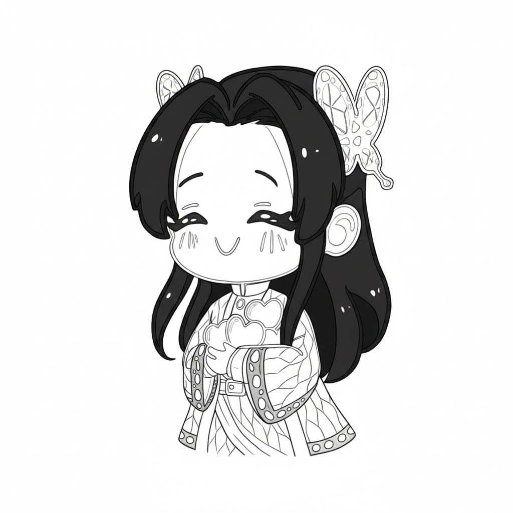 Coloriage Kanae Kocho Chibi