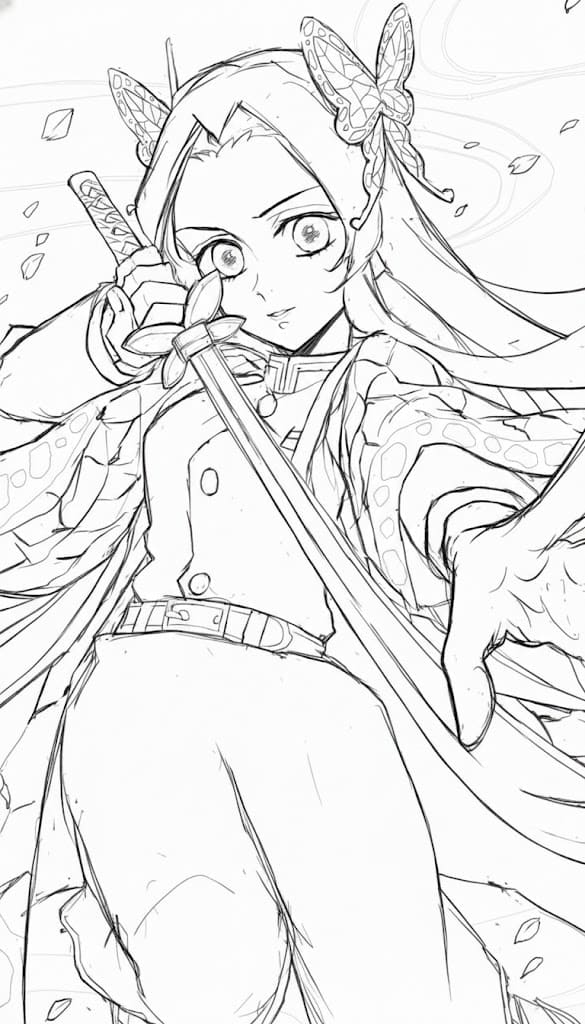 Coloriage Kanae Kocho cool