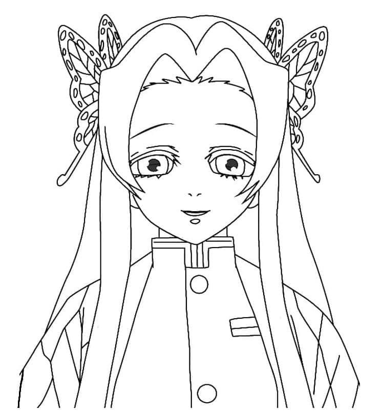 Coloriage Kanae Kocho de Demon Slayer