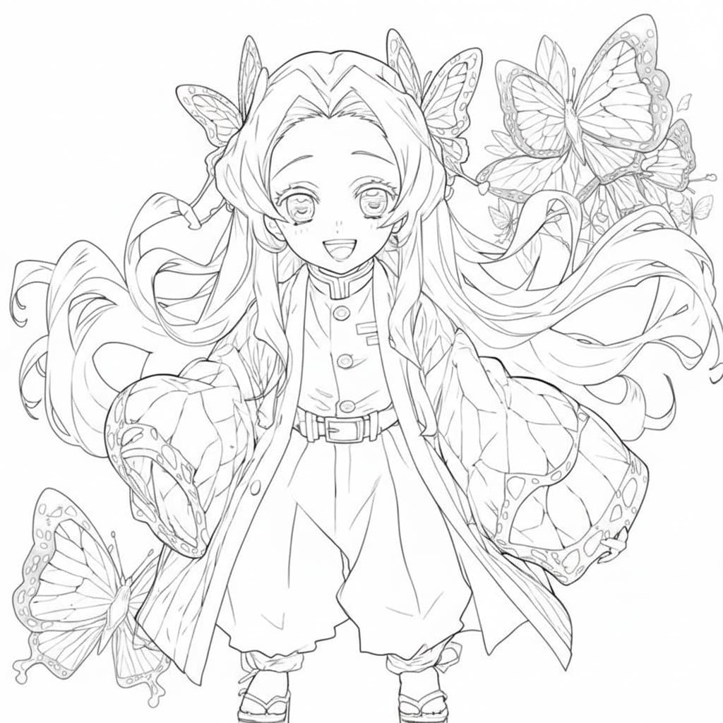 Coloriage Kanae Kocho enfant