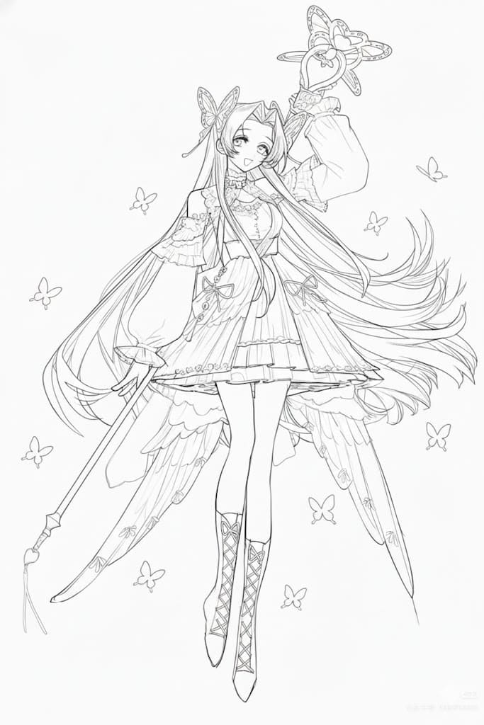 Coloriage Kanae Kocho jolie