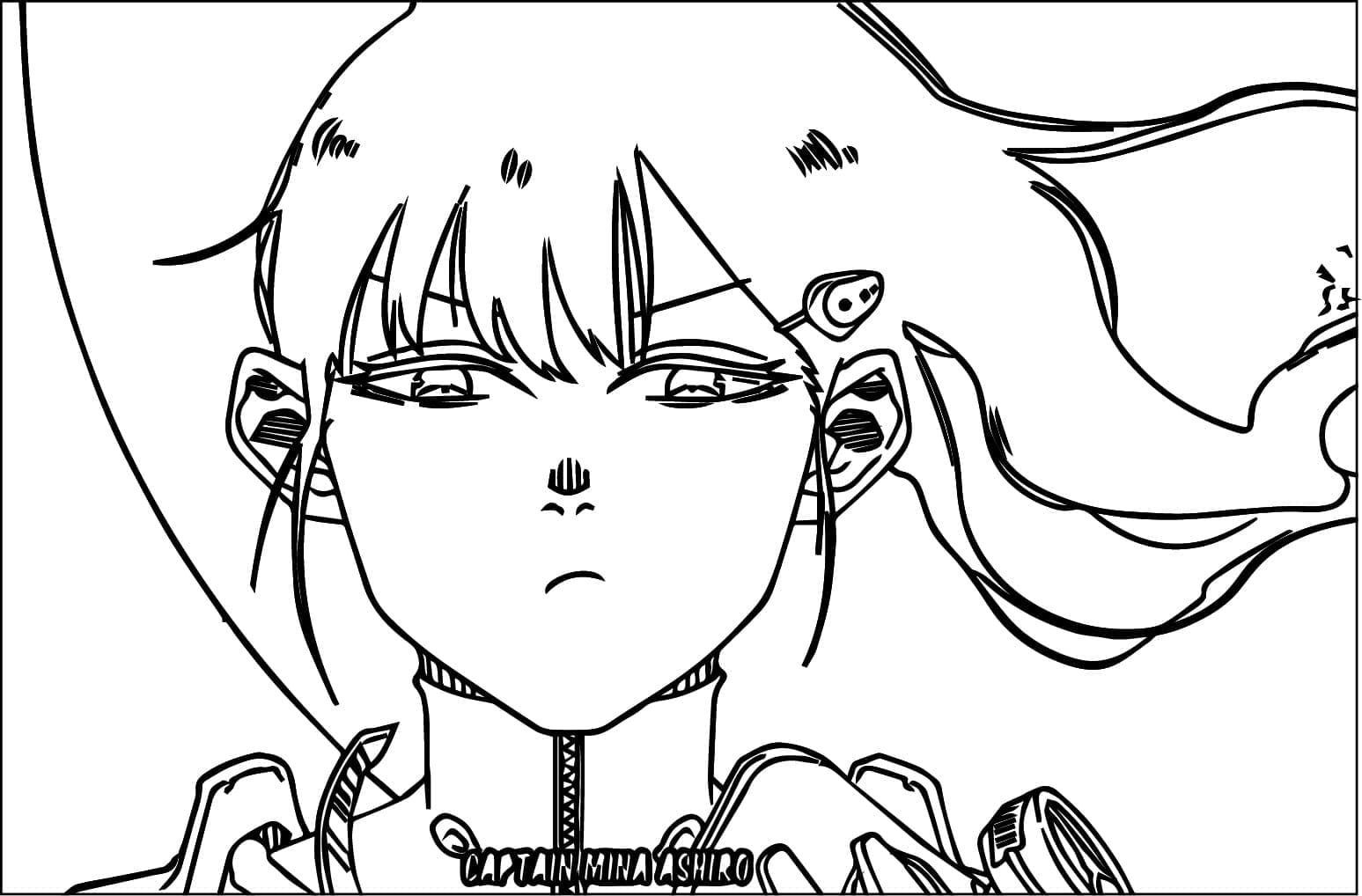 Coloriage Mina Ashiro de Kaiju No 8