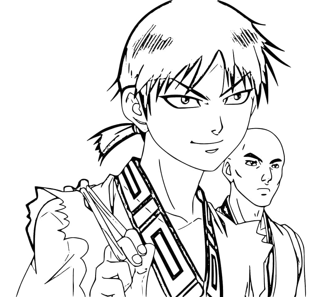 Coloriage Ri Shin de Anime Kingdom