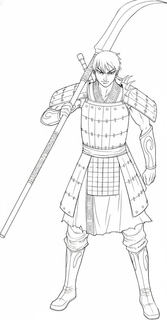 Coloriage Shin de Kingdom