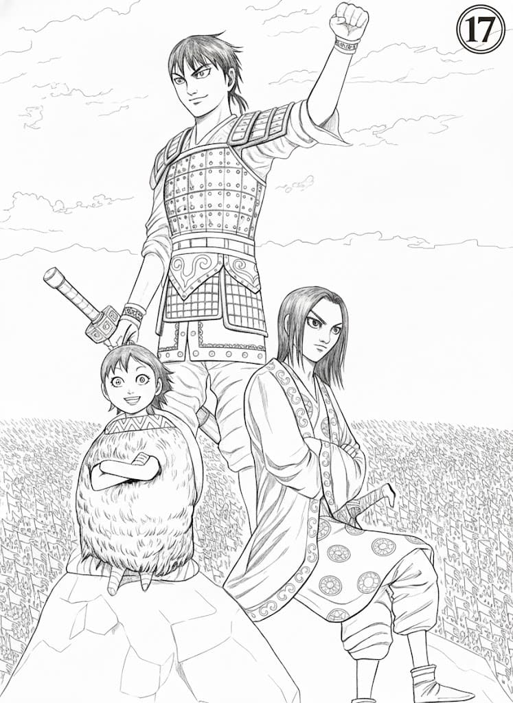 Coloriage Shin et son ami