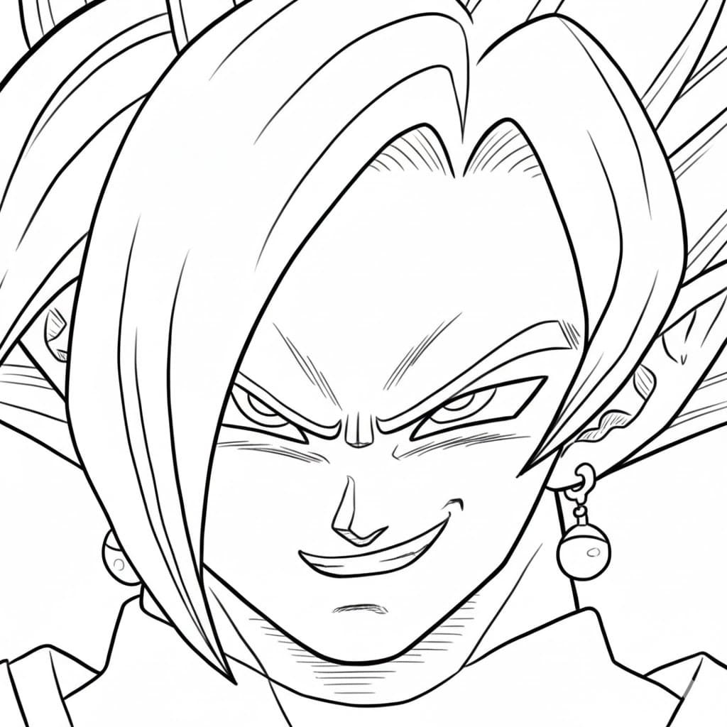 Coloriage Sourire de Zamasu