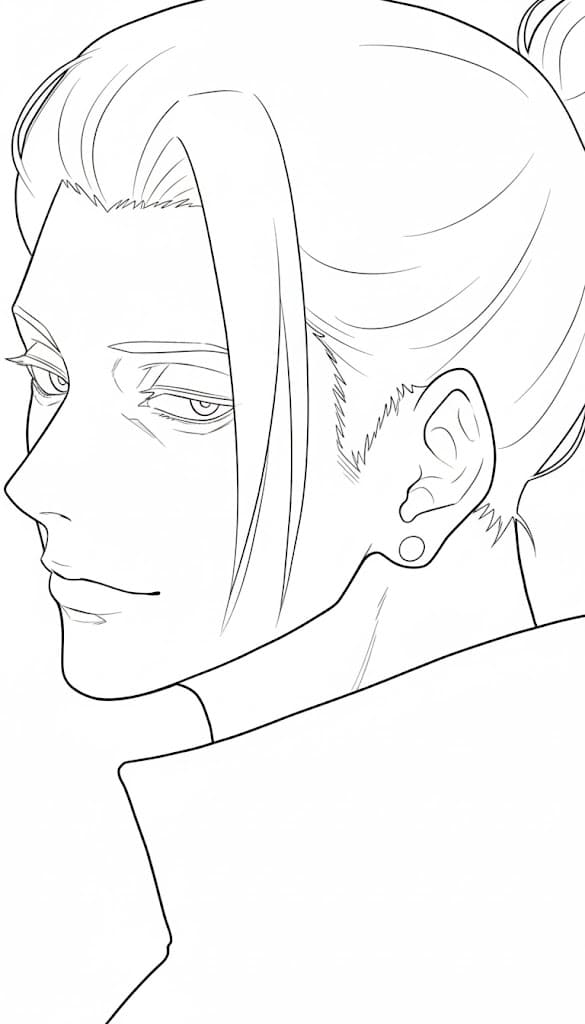 Coloriage Suguru Geto affronter