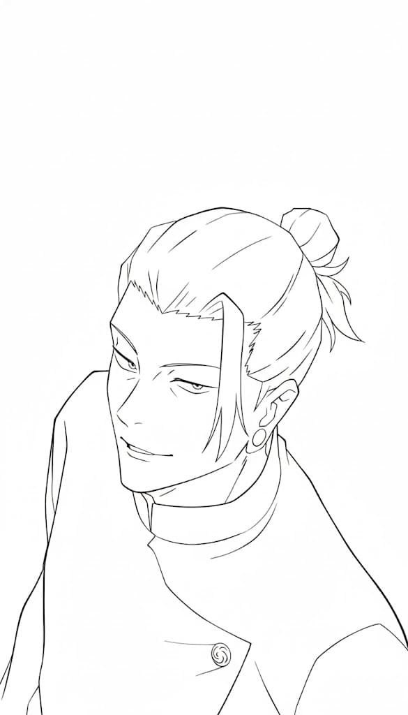 Coloriage Suguru Geto amusant