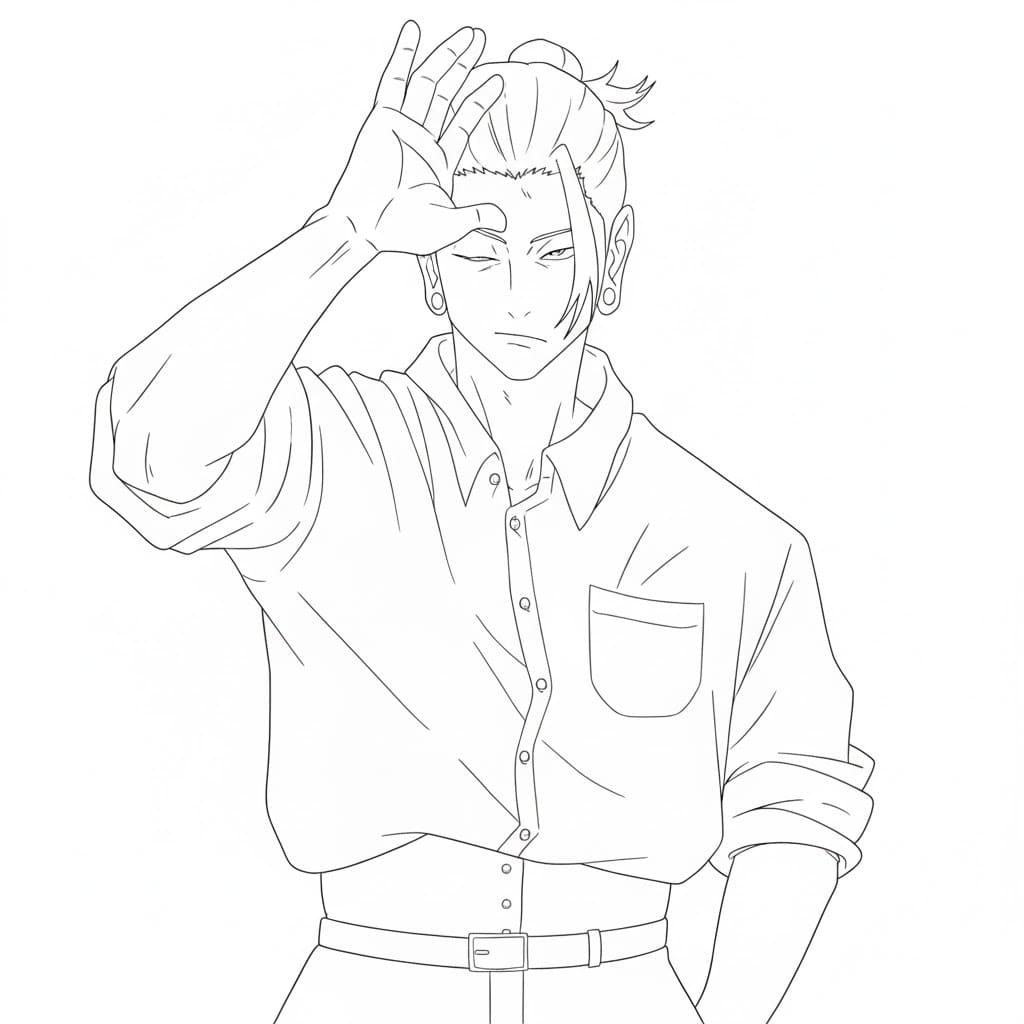 Coloriage Suguru Geto cool