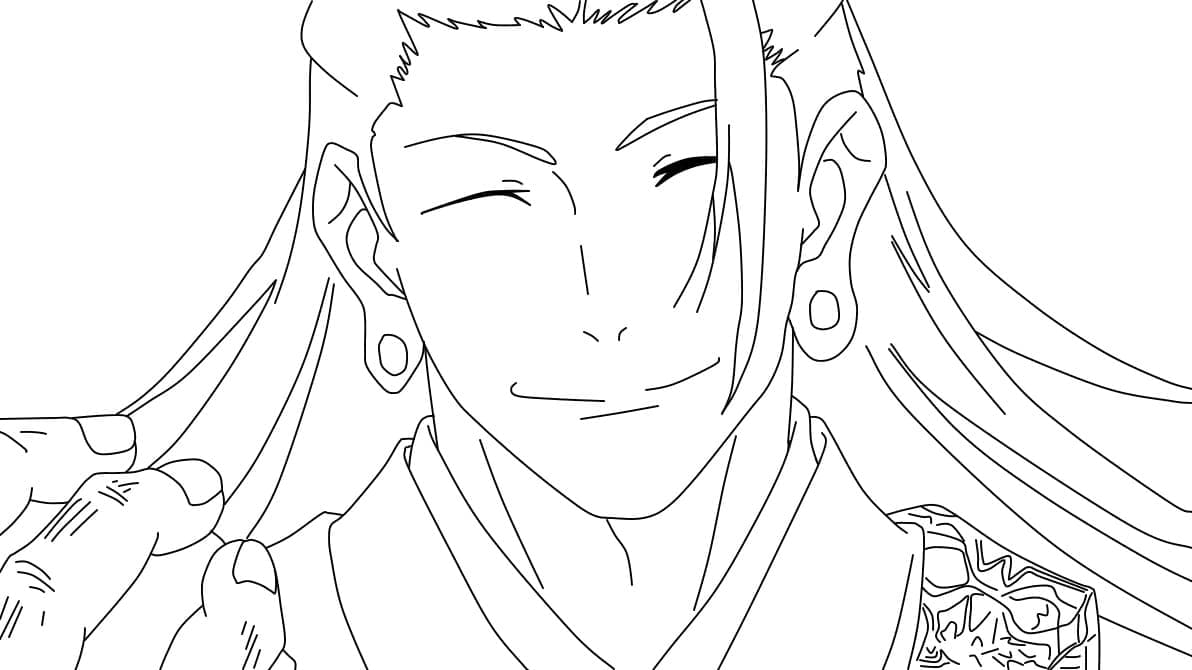 Coloriage Suguru Geto de Jujutsu Kaisen