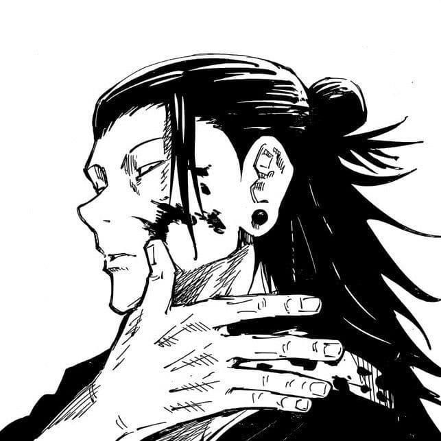 Coloriage Suguru Geto en colère