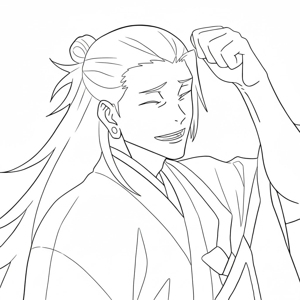 Coloriage Suguru Geto imprimer