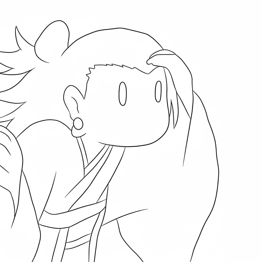 Coloriage Suguru Geto regarder