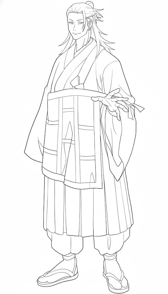 Coloriage Suguru Geto très agréable