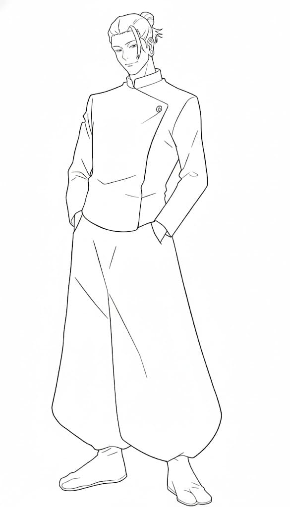 Coloriage Suguru Geto très cool