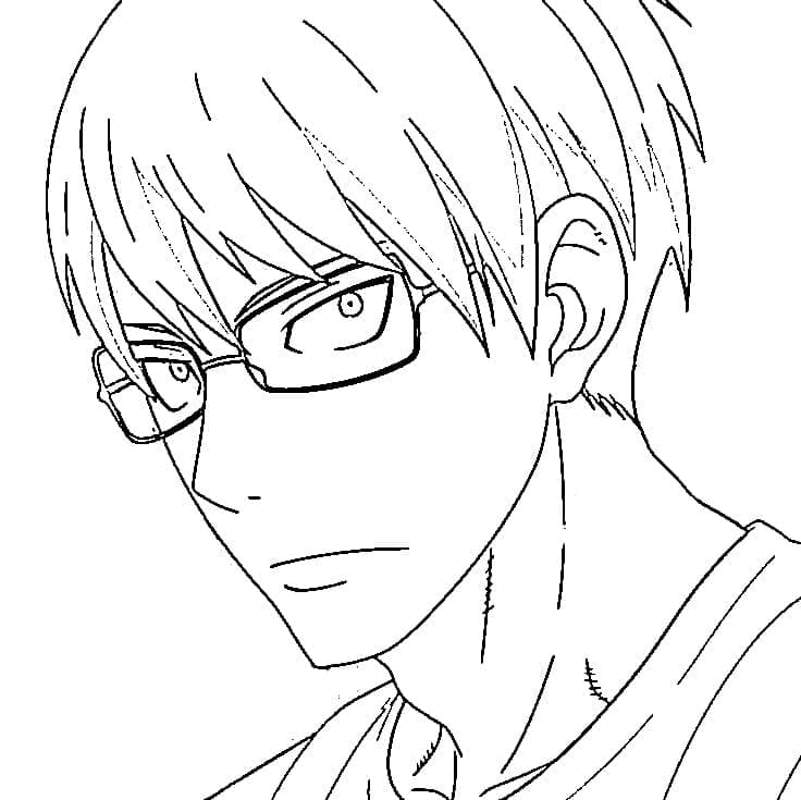 Coloriage Takehisa Hinawa Anime Fire Force