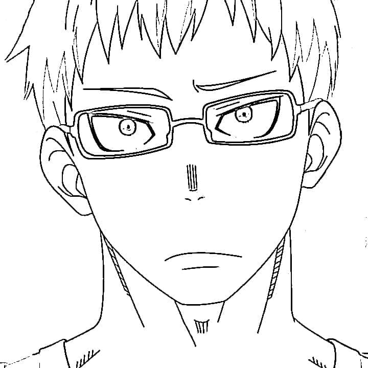 Coloriage Takehisa Hinawa dans Fire Force