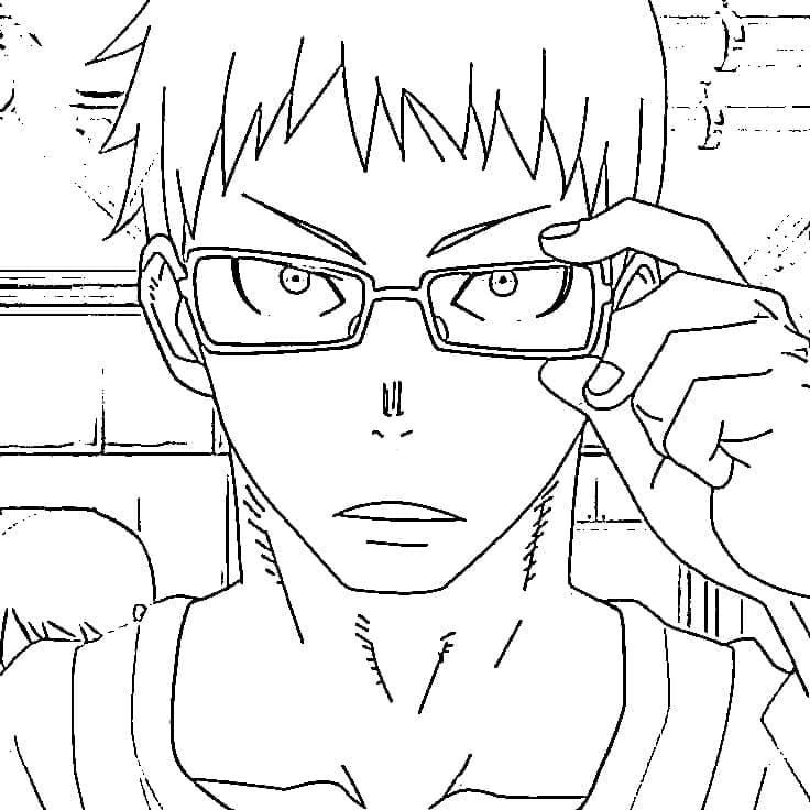 Coloriage Takehisa Hinawa Fire Force