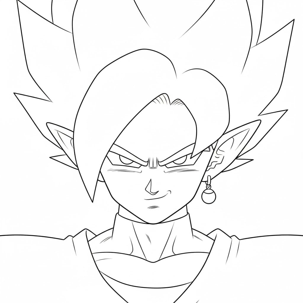 Coloriage Visage de Zamasu