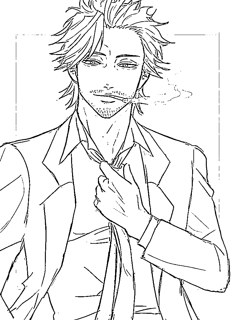 Coloriage Yami Sukehiro beau