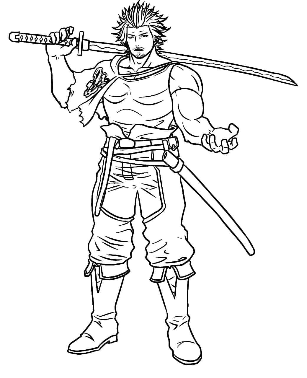 Coloriage Yami Sukehiro Black Clover