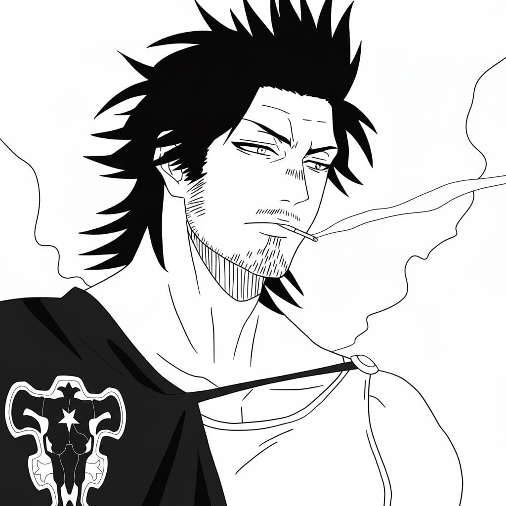 Coloriage Yami Sukehiro bon
